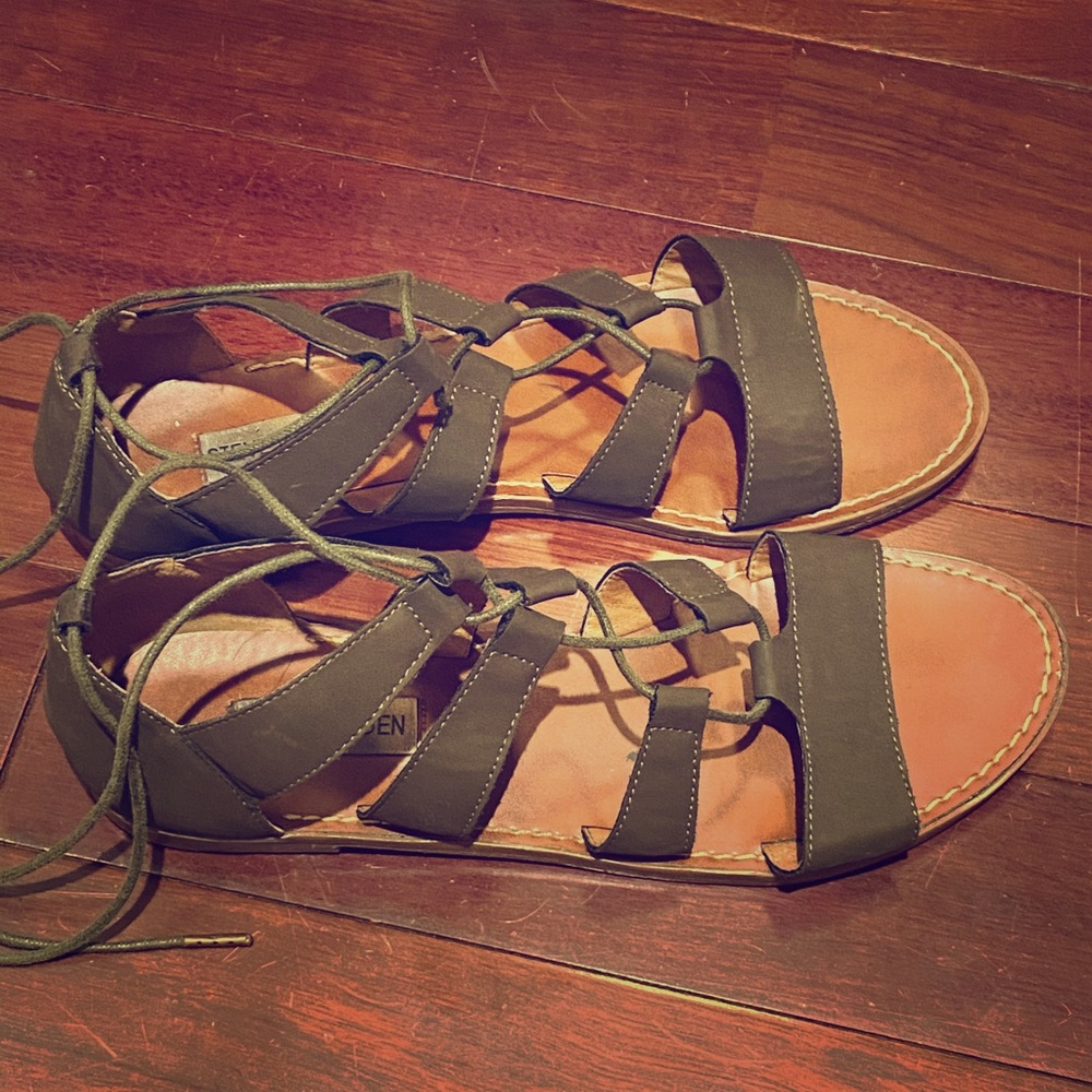 Steve Madden Olive Green Gladiator Sandals